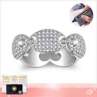 wholesale S925 silver plated with 18k white gold, Yun Tong Jewelry's new hip-hop trend full pave moissanite unisex stackable ring-1-1.7 carats total US size 5