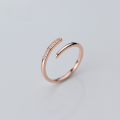 wholesale S925 Silver Nalan Women's Ring Japanese Korean Style Minimalist Fresh and Stylish Open-Ended Stacking Ring Jewelry J3616-0-0