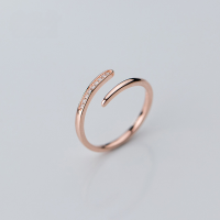 wholesale S925 Silver Nalan Women's Ring Japanese Korean Style Minimalist Fresh and Stylish Open-Ended Stacking Ring Jewelry J3616-S925 silver ring silver opening adjustable