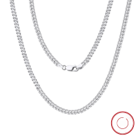 wholesale 925 Silver 25mm Wide Franco Chain Cross-Border European and American Trendy Hip-Hop Style Necklace-18K gold, chain width: 2.5mm, chain length: 50cm, approximate weight: 13.38g 925 silver