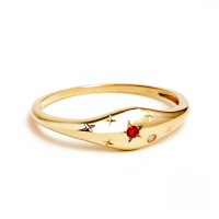 wholesale S925 Sterling Silver Zodiac Constellation Star Zircon Ring For Women, European And American Cross-border Creative Ins French Style-Gold-Scorpion No. 6