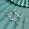 wholesale 925 Sterling Silver New Chinese-style Earrings for Women, Long Tassel Drop Earrings, Minimalist and Luxurious Original Design-0-1