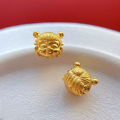 wholesale Gold-plated 925 ancient silver fittings Nezha: The Devil's Child Disturbs the Sea luck-bringing bead spacer beads spacers DIY hand stringing bead weaving cord-0-5