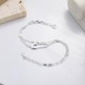 wholesale S925 Sterling Silver Korean-style Minimalist Double-layer Pin-shaped Design Versatile Women's Bracelet-0-2