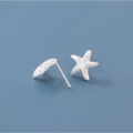 wholesale S925 Sterling Silver Minimalist and Fashionable Starfish Texture Stud Earrings, Niche Design, High-End Sense Women's Jewelry M05030-0-3