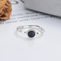 wholesale S925 Silver Fashion Japanese and Korean Blue Sandstone Bamboo Joint Minimalist Niche Elegant Design Versatile Adjustable Ring-0-1