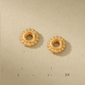 wholesale Gold-plated 925 silver sheet bead spacers for handmade DIY jewelry accessories-0-14