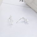 wholesale S925 Sterling Silver Korean Style Sweet Irregular Bow-shaped Stud Earrings Ins Creative Design-0-1