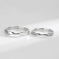 wholesale 925 Sterling Silver Möbius Ring Couple Set Engravable Valentine's Day Gift for Girlfriend-0-1