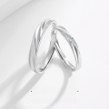 wholesale [metal: 925 Sterling Silver] Mobius 925 Sterling Silver Couple Rings, Light Luxury Fashion High-end Sense Couple Rings for Women, 520 Valentine's Day Gift-0-0
