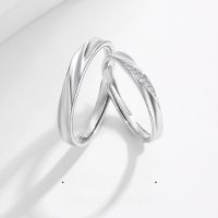 wholesale [metal: 925 Sterling Silver] Mobius 925 Sterling Silver Couple Rings, Light Luxury Fashion High-end Sense Couple Rings for Women, 520 Valentine's Day Gift-Always Couple Ring / Approx. 3.08g&gt;PR003349 Sterling Silver