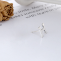 wholesale S925 Sterling Silver Korean Style Minimalist Ins Letter H Simple Versatile Trendy Korean Fashion Personality Stud Earrings for Women-0-1