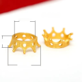 wholesale Gold Plated 925 Sterling Silver Antique Gold Large Hole Crown Spacer Beads for DIY Bracelets, Buddha Beads, and Cultural Play Handstring Separator Accessories-0-6