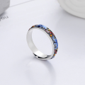 wholesale S925 Sterling Silver Retro Vintage Drip Glaze Colored Enamel Elephant with Auspicious Meaning Relief Pattern Ancient Style Adjustable Ring-0-0