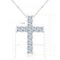 wholesale 18k gold-plated 925 silver 55mm white princess-cut moissanite necklace (MaSiWei same style) instantly passes diamond tester,-0-5