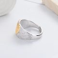wholesale S925 sterling silver vintage luxury European-American style floral vine heart ring creative wide open adjustable finger ring for women-0-2