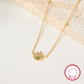 wholesale 925 Sterling Silver Cross-border Exclusive High-end Vintage Evil Eye Zircon Pendant Necklace for Foreign Trade Jewelry Wholesale-0-7