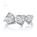 wholesale S925 Silver Heart-Shaped Diamond Three-Life Stone Engagement Ring for Women, Fashion Wedding Band-0-0