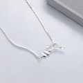 wholesale S925 Sterling Silver Korean Style Irregular Patchwork Necklace, Minimalist Design, Versatile Elegant Accessory-0-2