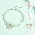 wholesale S925 sterling silver Guofeng broken silver butterfly natural Hetian jade bracelet for women, lightweight luxury new Chinese-style high-end hand accessory-0-1