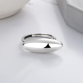 wholesale S925 Sterling Silver Exaggerated Irregular Smooth Oval Design Ring, Euro-American Hip-Hop Trendy Cool Index Finger Ring-0-1