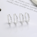 wholesale S925 Sterling Silver Korean-style Geometric Zircon Irregular Versatile Minimalist Earrings-0-0