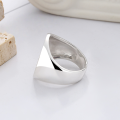 wholesale S925 silver fashion retro minimalist geometric unisex creative versatile design open ring-0-2