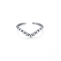 wholesale S925 Sterling Silver Vintage Aged Planet Ring, Oxidized Silver Craft Unisex Commute Open Adjustable Ring-Thai silver #9 Adjustable opening