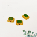 wholesale S925 gold-plated silver natural jade gourd square pendant accessory bracelet necklace braided cord string ornament DIY handmade spacer-0-2
