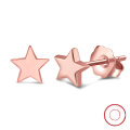wholesale S925 Sterling Silver Earrings, 14K Gold Plain Earrings, Polished Star Studs, Cross-Border Fashion Jewelry-0-4