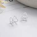 wholesale S925 Silver Korean Japanese Ins Style Cute Fresh Love-shaped Commuter Versatile Earrings Ear Cuffs-0-2