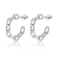 wholesale 925 Sterling Silver Chain Link Earrings Heavy Luxury Ins Style Niche High-end Sense Jewelry Wholesale for Women-Infinity Symbol Earrings 925 Silver