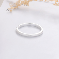 wholesale S925 Sterling Silver Trendy Minimalist Ins Concave Line Texture Unique Niche Openable Ring for Women-0-4