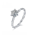 wholesale 9/10/14/18K White Gold/Rose Gold/Yellow Gold 1-Carat Moissanite Vine Ring, No Fading, Full Body Wedding Ring-0-0
