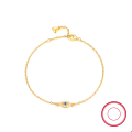 wholesale 925 Silver Cross-Border Hot-Sell Women's Diamond-Inlaid Evil Eye Korean Minimalist INS High-End Bracelet-0-4