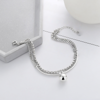 wholesale S925 Sterling Silver European and American Ins-style Multi-element Layered Three-Tier Creative Stacking Bracelet with Spherical Design-YS207/approx. 9.86g 925 silver