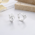 wholesale S925 Sterling Silver European and American Minimalist Geometric Knot Ear Clasp Ins Trendy Versatile Earrings for Women-0-0