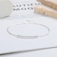 wholesale S925 Silver Cloud Tide Pavilion Fashion European and American Cross-Border Double Layer Snake Bone Beaded Chain Bracelet Trendy Design Versatile for Women-YFS294/approx. 2.3g 925 silver