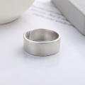 wholesale S990 Sterling Silver Retro Matte Finish Wide Band Fu Character Inner Diameter Heart Sutra Ring Classic National Trend Style Index Finger Ring-0-1