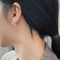 wholesale S925 Sterling Silver Fresh and Sweet Ins Style Small and Exquisite Design Minimalist Circular Ear Clasp M06547-0-1