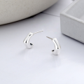 wholesale S925 Sterling Silver Trendy Commute Minimalist Style Irregular Geometric Ear Studs, Small Batch Design Versatile Earrings-0-1