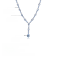 wholesale S925 Silver Luxury High-End Natural Topaz Necklace with Inlaid Natural Gemstone Pendant for Evening Banquet-0-6