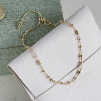 wholesale S925 Sterling Silver Plated Gold Fairy Chain Bracelet for Women, All-over Starry Sparkle Chain, Fashionable and Luxurious High-End Sense-Gold Fairy Chain Bracelet 925 Silver