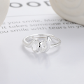 wholesale S925 Silver Fashionable Korean and Japanese Zircon Small Snake Minimalist Ins Style Versatile Trendy Design Open Adjustable Ring-0-2