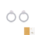 wholesale S925 Sterling Silver Exploration Stud Earrings Moissanite New Circle Earrings Live Cross-Border Hot-Selling Jewelry Light Luxury Advanced Sense-0-6
