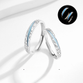wholesale S925 Sterling Silver Galaxy Light Year Couple Rings with High-End Glow-in-the-Dark Effect, 520 Valentine's Day Gift for Boyfriend/Girlfriend-0-0