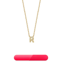 wholesale S925 Silver Pendant with Diamond Accents, Uppercase Letter Necklace, Light Luxury and Fade-Resistant, New European and American Best-Selling Jewelry-copper