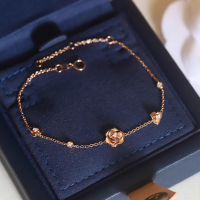 wholesale S925 Sterling Silver Red Elk Whole Body Bracelet for Women, Minimalist Style Rose Flower Exquisite Personality Three-Dimensional Design Elegant and Gentle-BS0064-Rose Gold 925 Silver