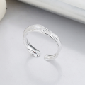wholesale S925 Sterling Silver Irregular Wrinkle Textured Open Ring Ins Style Minimalist Luxury Wind Ring for Women-0-0