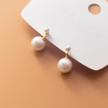 wholesale S925 Silver Summer Short Style Elegant Synthetic Pearl Earrings Korean Version Simple Earrings M00192-0-1